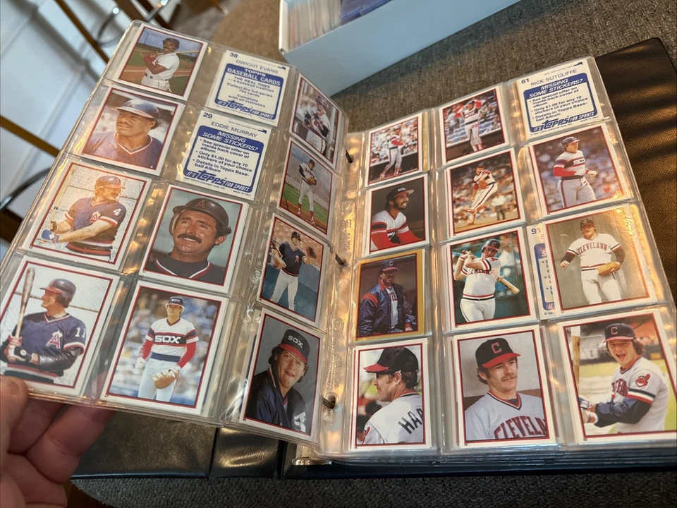 1983 Topps LOT OF 304 Baseball Album Stickers MINT In Binder Gold Foil All Stars - Image 3 of 4