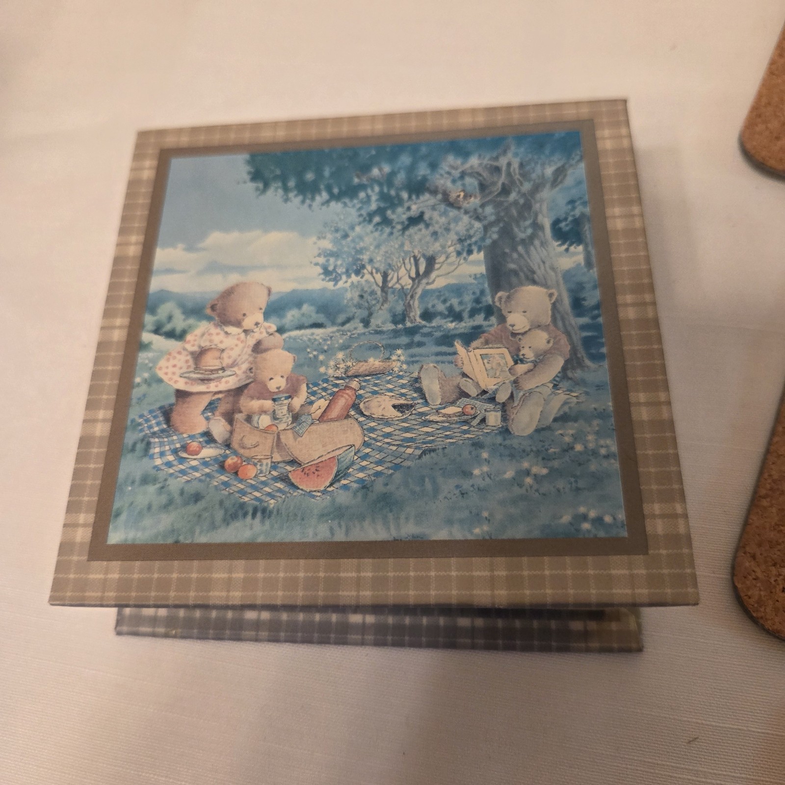 Vintage Legacy Publishing Group Boxed Set of 6 Coasters Country Teddy Bears 1996