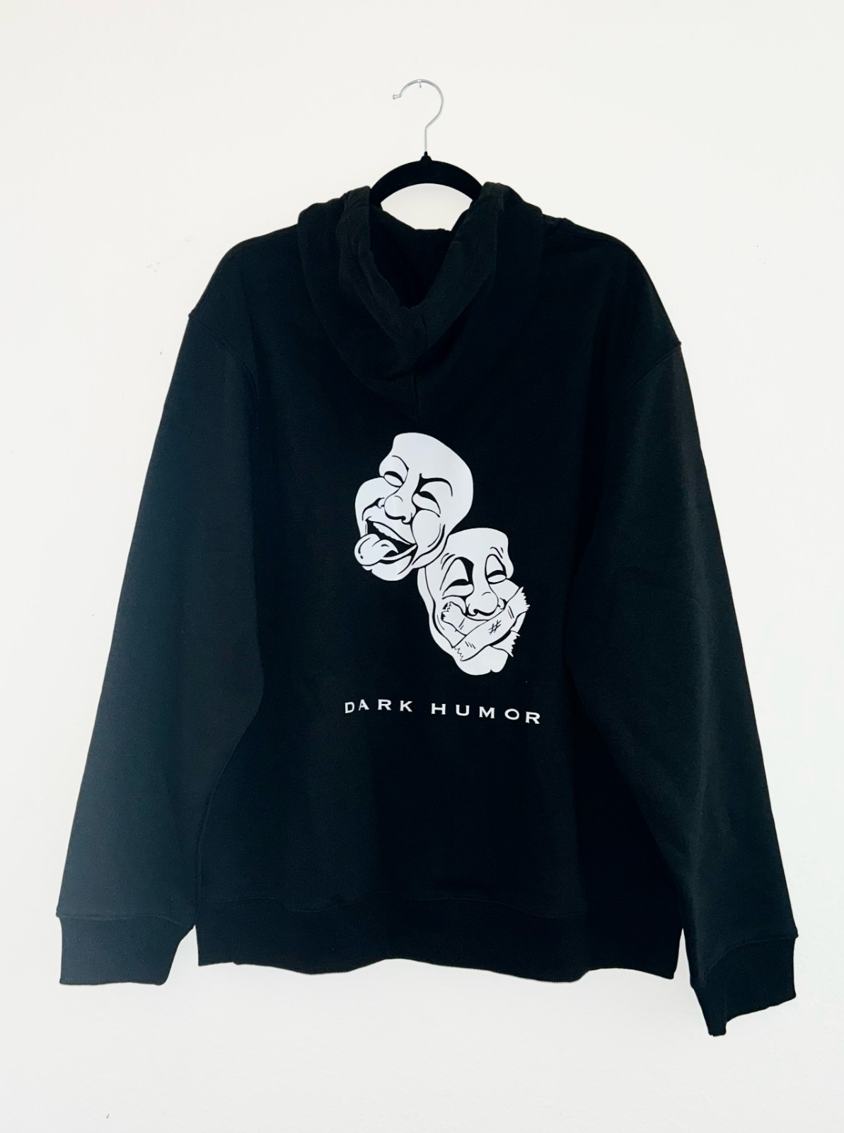 2-Faces Clothing Co. Dark Humor Black Hoodie - streetwear and skateboarders