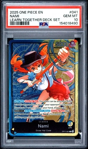 One Piece En Nami Learn Together Deck Set OP11-041 PSA 10 Gem Mint