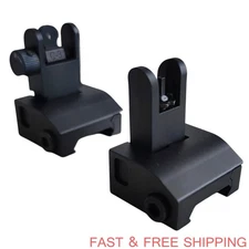 Fiber Optic Iron Sights Flip Up Iron Sight Front Rear Sight for Picatinny Weaver
