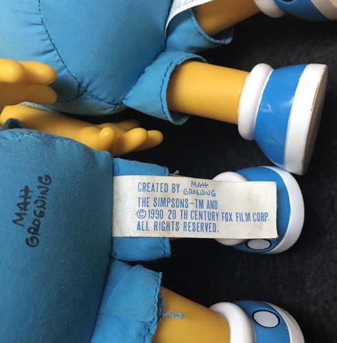 SIMPSONS, HUGE LOT OF 7 PLUSH, BART & HOMER, 20th CENTURY FOX, 1990-2005! - Picture 14 of 24