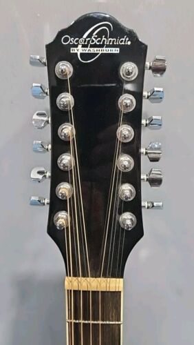 Oscar Schmidt OD312CEB 12-String Dreadnought Acoustic Electric Guitar + Case - Picture 3 of 19