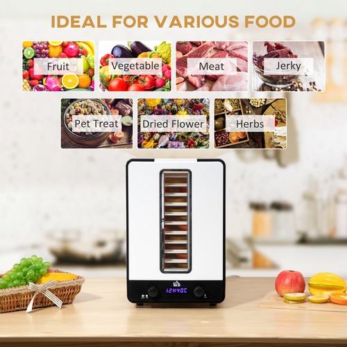 HOMCOM 550W 11 Tier Food Dehydrator for Fruit Meat Vegetable Jerky Pet Treat - Picture 4 of 9