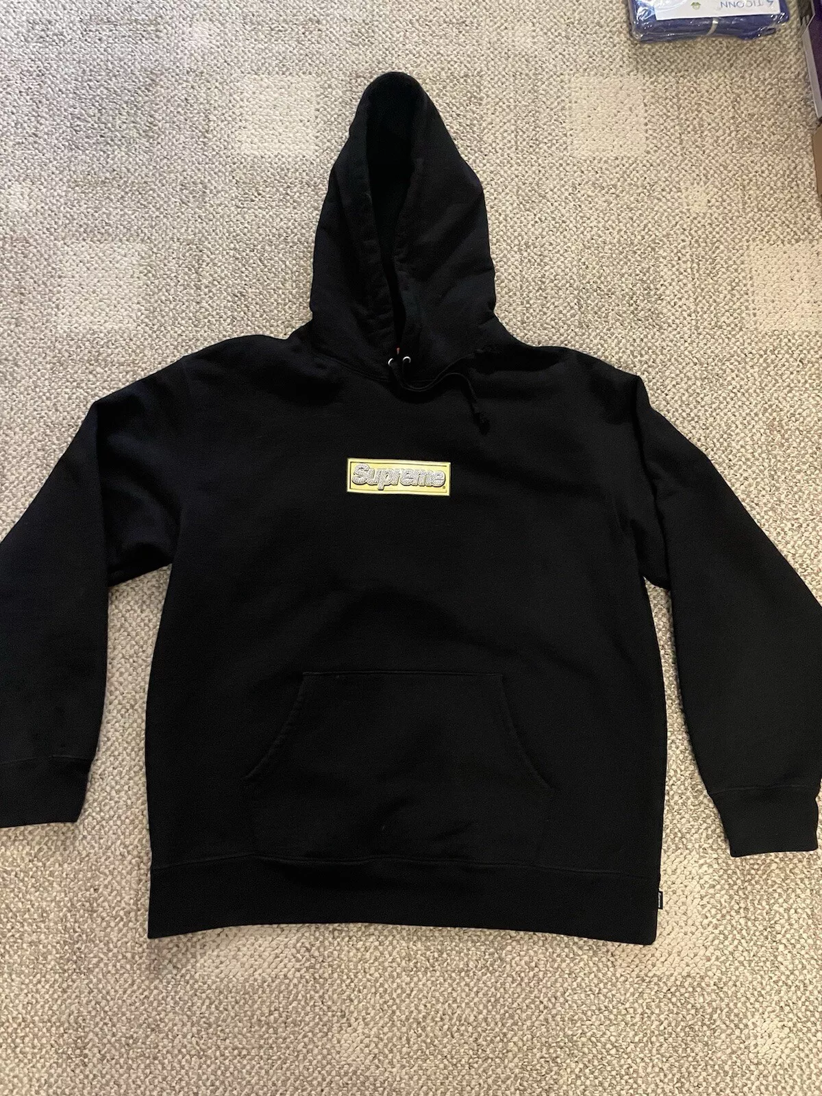 Sweat à capuche logo SS22 Supreme Bling Box noir grand