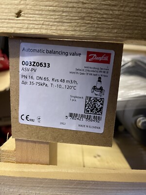 Danfoss Auswuchtventil, automatisch geflanscht ASV-PV PN16 DN65 003Z0633 #33969