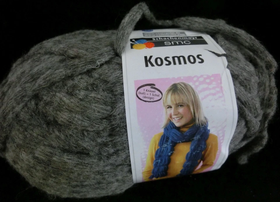 (99 €/kg): 100 g KOSMOS, f.megafetten Maschenspaß, SMC, Fb. 090 grau  # 3206 - Bild 2 von 2