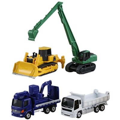 Takara TOMY Tomica Gift Construction Vehicle 4pcs Set Version 5