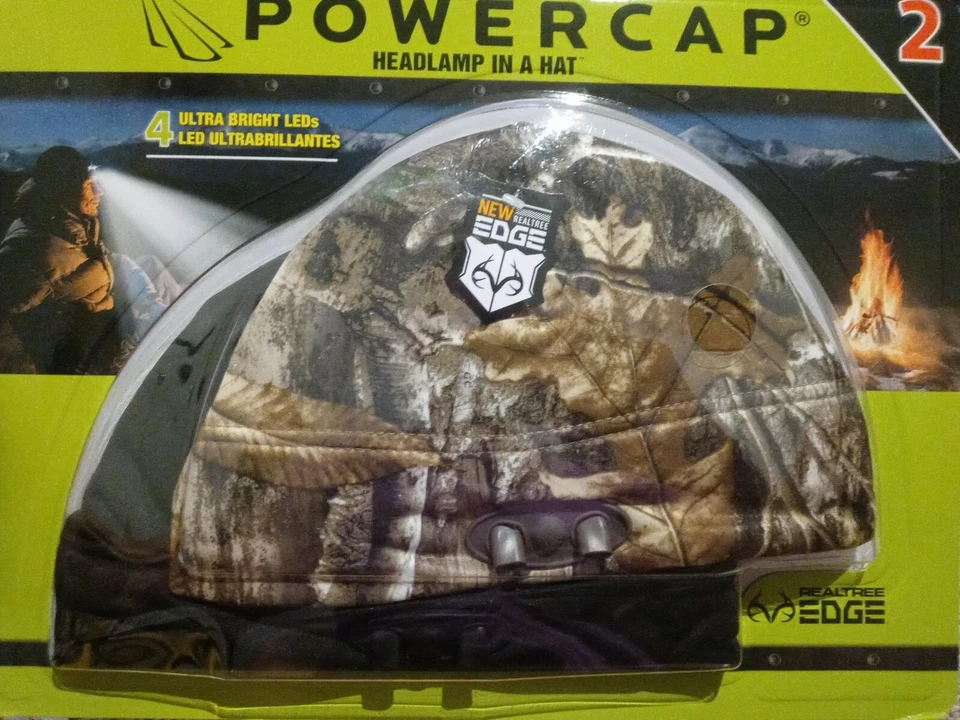 Realtree Edge Power Cap Headlamp in a Hat 2 Pack Camo/Black - Изображение 2 из 3