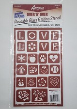 Love Armour Etch Over 'n' Over Reusable Glass Etching Stencil