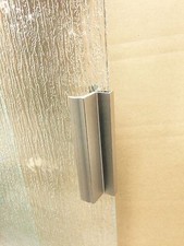 Brashed Nickel Frameless Shower Door Handle with Metal Strike