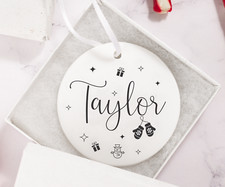 Personalized name ornament, Personalized name snowflake,Holiday gift, Christmas