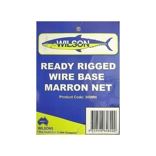 4 X New Wilson Ready Rigged Wire Bottom Marron Nets-2 Rings With Float And Rope - Picture 6 of 6