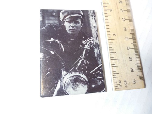 Marlon Brando The Wild Ones Motorcycle Ata Boy Magnet Vintage 1990s USA - Picture 2 of 3