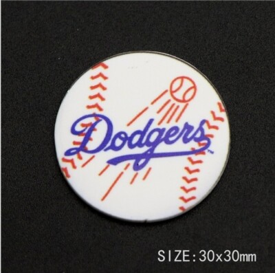 5 pc Dodgers Planar Resin Flatback Bow Center 1102148 Los Angeles Baseball