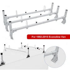 For Ford Econoline Van 3 bar 1992-2015 Ladder Roof Racks Steel White New Rack