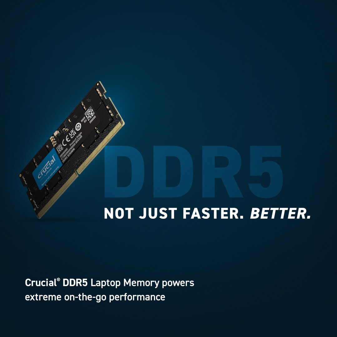 メモリー Crucial DDR5 48GB 5600MHz SODIMM Crucial 48GB DDR5 5600MHz 262pin SoDIMM SDRAM Memory Module