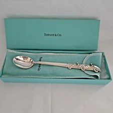 TIFFANY & CO.  Baby  Spoon  Silver 925 Racing car With Box Pouch