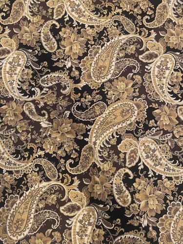 Fabric - Paisley Brown, Tan and Black - 4 yds. + 20 inches. 44 in. wide - Picture 3 of 3