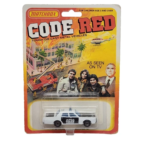 VINTAGE 1981 MATCHBOX CODE RED DIE-CAST METAL VEHICLE LAPD POLICE CAR SEALED NEW