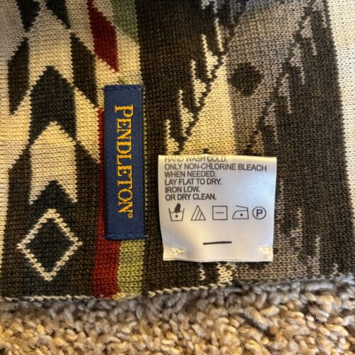 Pendleton Scarf Unisex Multi 100% Merino Wool Aztec Southwestern Fair Isle 7x70" - Picture 4 of 7