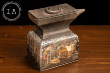 Antique Bakery Lithograph Anvil Tin