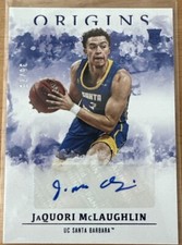 JaQuori McLaughlin UC Santa Barbra Basketball Autograph Rookie Card Auto /75 NBA