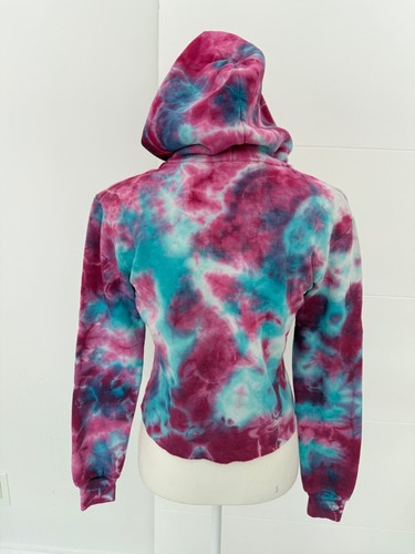 Aviator Nation Tie Dye Pink Blue Hoodie Pullover Sweatshirt Casual Activewear - Picture 5 of 8