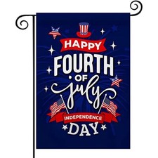 4th of July Garden Flag, Stars and Stripes Patriotic Memorial Day July4th-04