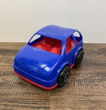 Vintage Tim-Mee Toys 6" Plastic Red & Blue Car Automobile Tim Mee Timee