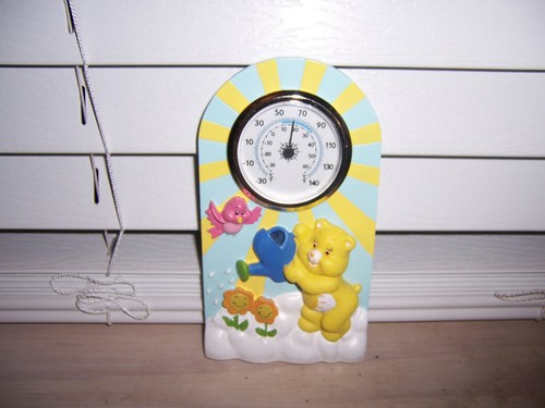 Termómetro Care Bears Funshine Bear difícil de encontrar nuevo en caja dañada 2004 TCFC decoración de pared - Imagen 5 de 13