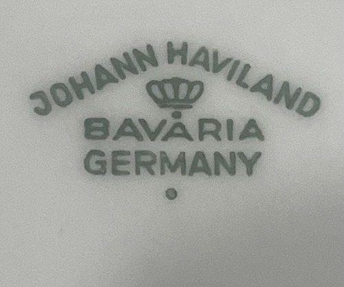 5 Piece Johann Haivland Blue Garland Bavaria China. Bavaria O Backstamp - Picture 4 of 5