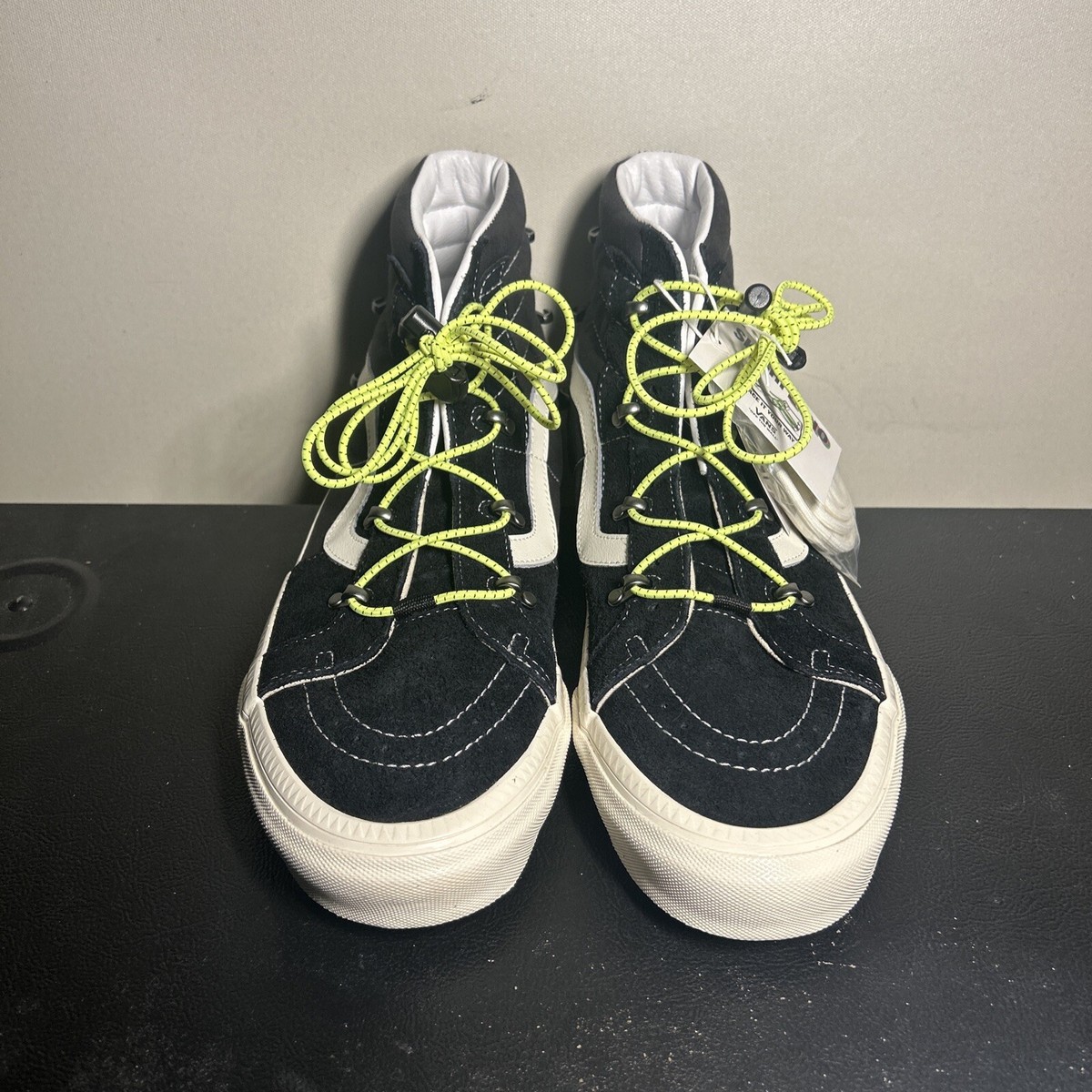 Vans Hairy Suede SK8-Hi Echo DX Black Raven skate shoes 