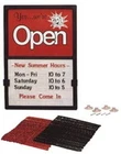 Open Closed Message Slider Board Sign, 14"x20"