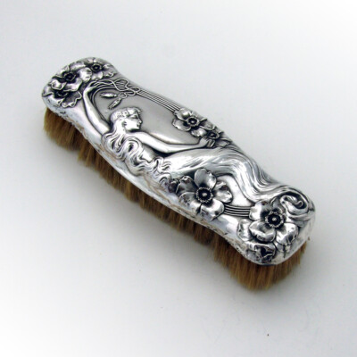 Art Nouveau Clothes Brush Unger Bros Sterling Silver Pat 1903 | eBay