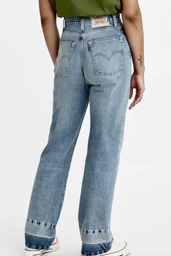 Levi's 1950 Abbigliamento Vintage LVC 701 Jeans a Vita Alta Donna 26 Selvedge $255 - Foto 7 di 8
