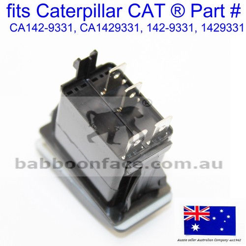 for Caterpillar 142-9331 Hazard Warning Light Rocker Switch 268B 247B 247B3 257B - Foto 2 di 10
