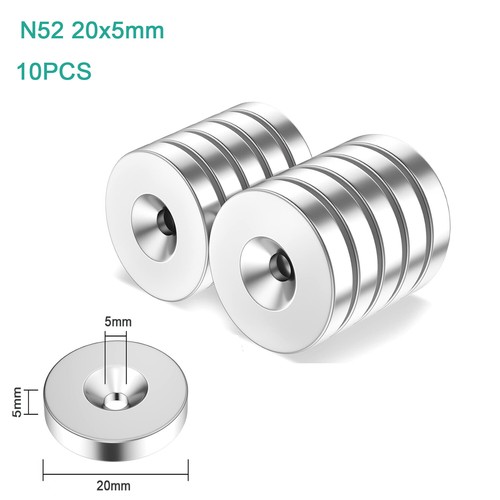 Super Strong Neodymium Magnet Rare Earth Round Hole Cuboid Holder Hook Fishing - Picture 24 of 36