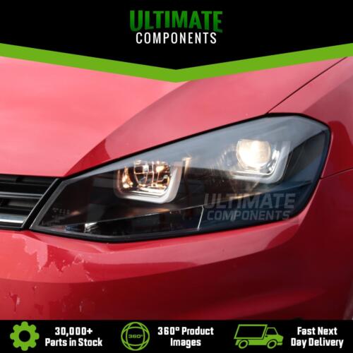 VW Golf Mk7 2012-2017 Projector LED DRL Headlights Xenon Look GTD Black - Picture 4 of 12