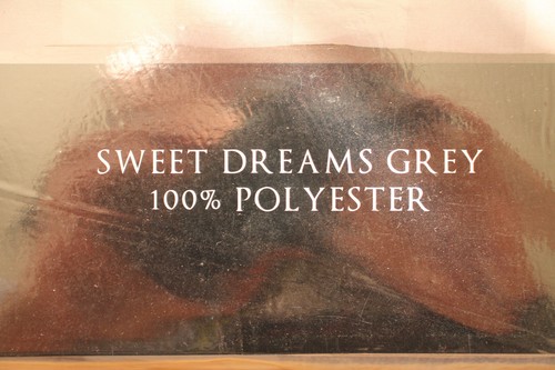 Dreamscene Doppel Bettbezug Set "Sweet Dreams" Grau 198 cm x 198 cm - Neu - Bild 7 von 7