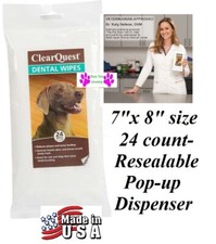 ProDental 24 ct PET DENTAL WIPES DOG CAT Clean TEETH SAME AS TOP PERFORMANCE
