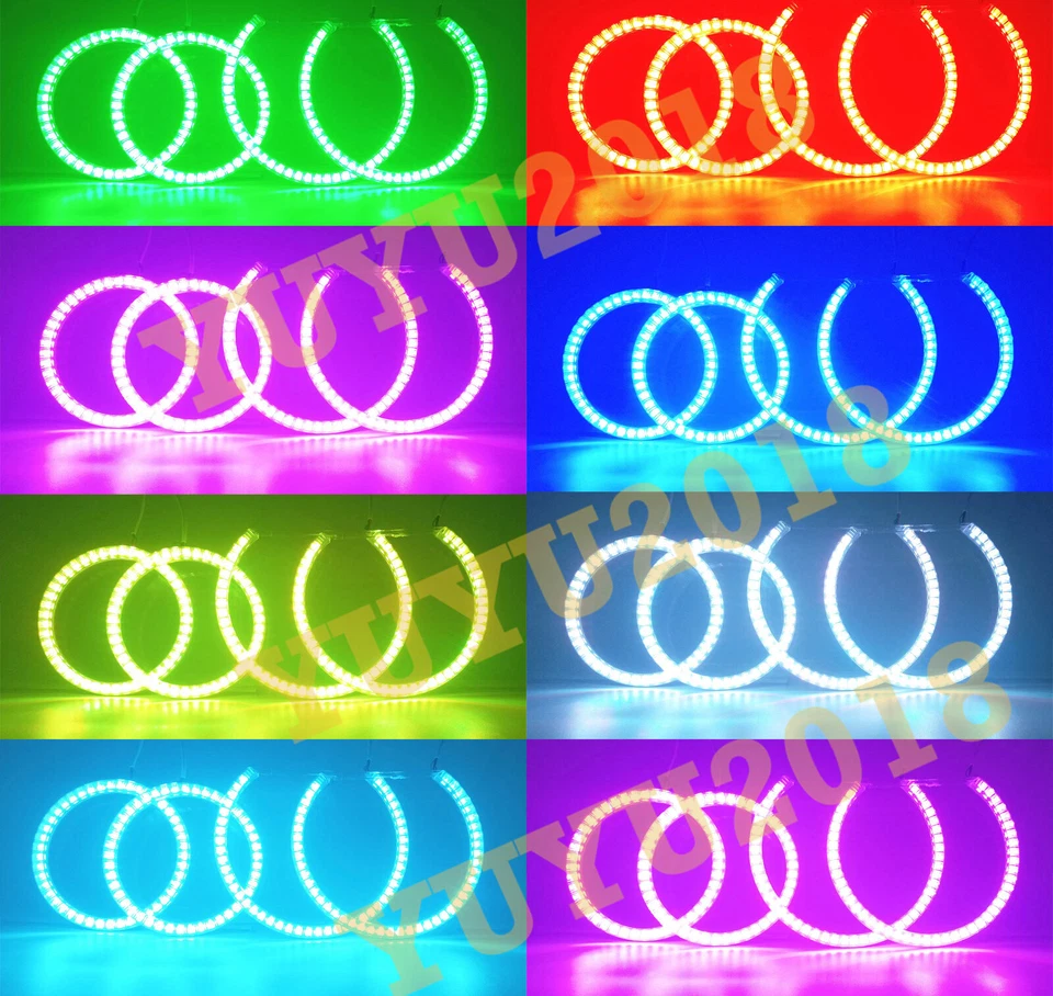 Anillos de halo LED RGB para Dodge Durango 11-13 faro de coche ojo de ángel anillo de halo DRL Foto 3 de 4