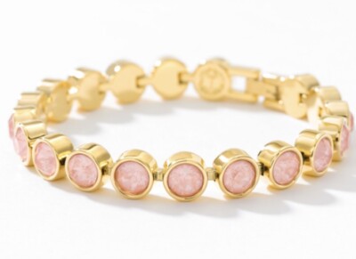  Touchstone Crystal Bracelet Golden Flamingo 7 1/4  New Condition
