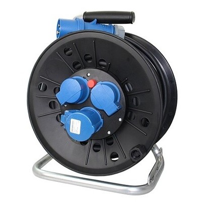 Marine accessoires CEE cable drum 25m 230V 16A 1xCEE + 2x Schuko plug