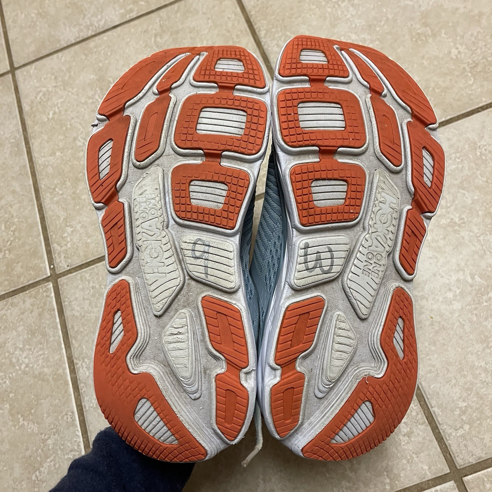 Hoka One One Bondi 7 Running Shoes Sneakers Cushion Light Blue Womens Size 9.5 thumbnail 7