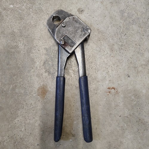 Vintage MIL 3 PEX Pipe Crimping Tool 3/4" for Copper Rings Blue Handle MIL3
