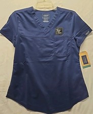 Cherokee Workwear Revolution Navy Nurse Scrub Top Women's XS NWT