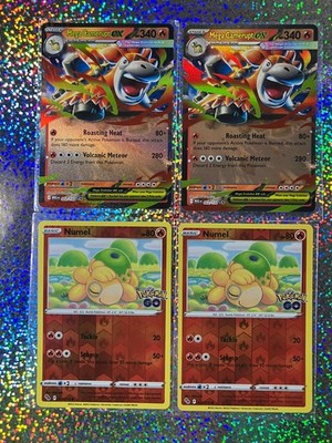 Pokemon TCG: Double Rare 022/132 Mega Camerupt ex; Reverse Holo 013/078 Numel