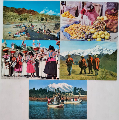 Postkarten Lot 5 x BOLIVIA Bolivien Native People Scenes Einheimische ~1970/80
