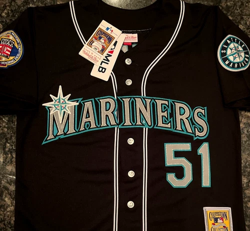 Seattle Mariners #51 Ichiro Hall of Fame Limited Edition 2Patch stitched Jersey